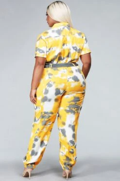 Plus Yellow Camo Utility Jumpsuit 9 Plus Yellow Camo Utility Jumpsuit -Layer Outfit 28209197285489 3