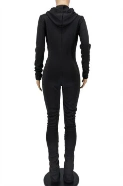 Causal Solid Color Zipper Pocket Hooded Jumpsuit -Layer Outfit 28281560858682 12