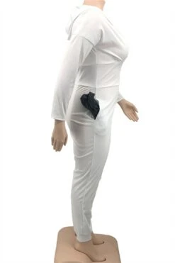 Plus Size XL-5XL Hooded Zipper Pocket Jumpsuit -Layer Outfit 28321589067834 13