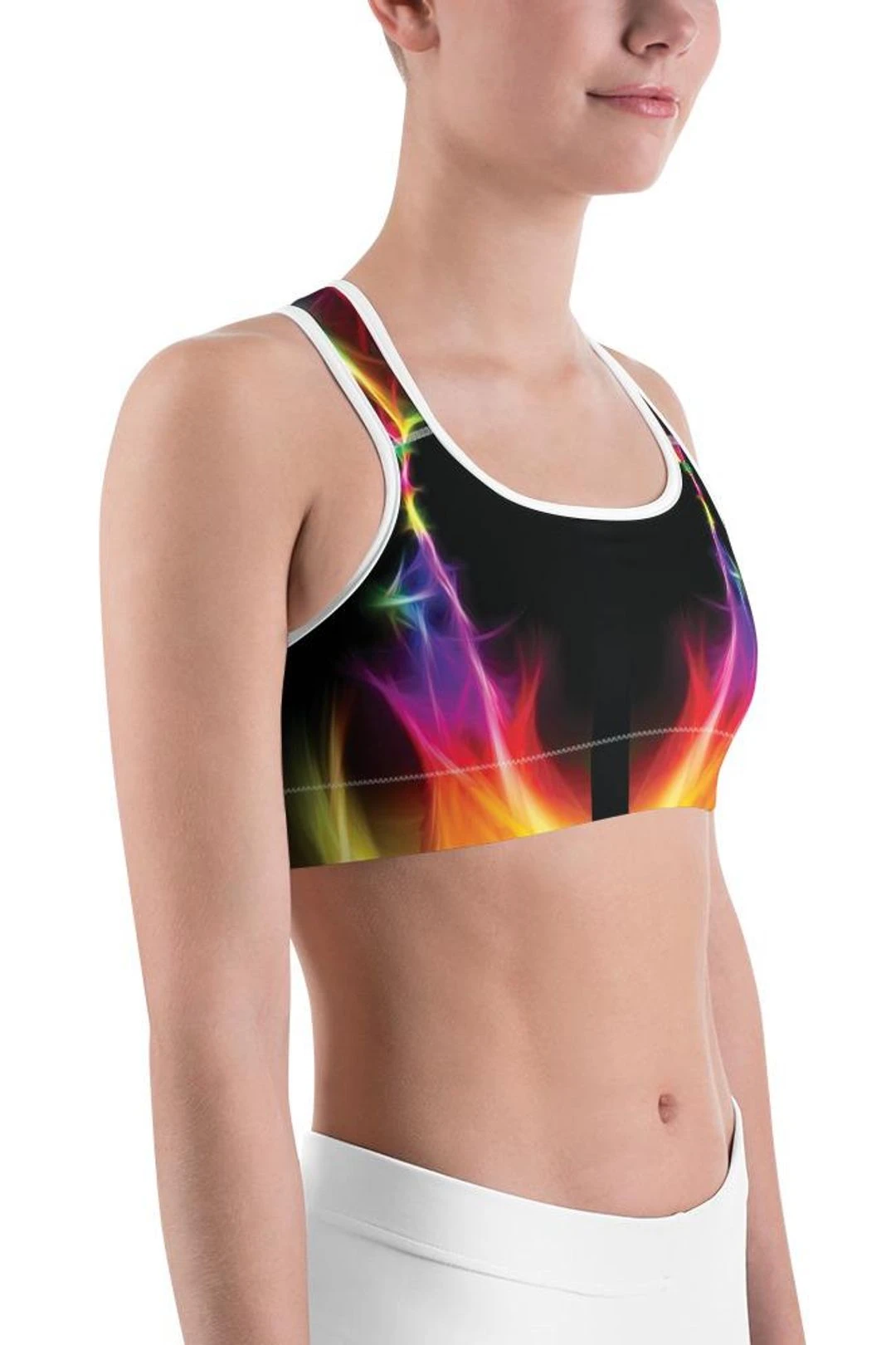 EDM Particle Wave Sports Bra 5 EDM Particle Wave Sports Bra - Image 3
