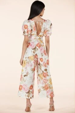 Vintage Flowers Cropped Jumpsuit -Layer Outfit 28334018134129 3