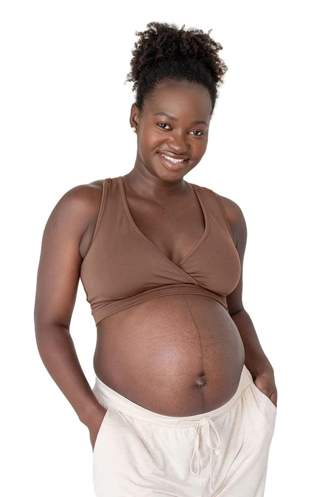 French Terry Racerback Nursing & Sleep Bra | Mocha 3 French Terry Racerback Nursing & Sleep Bra | Mocha