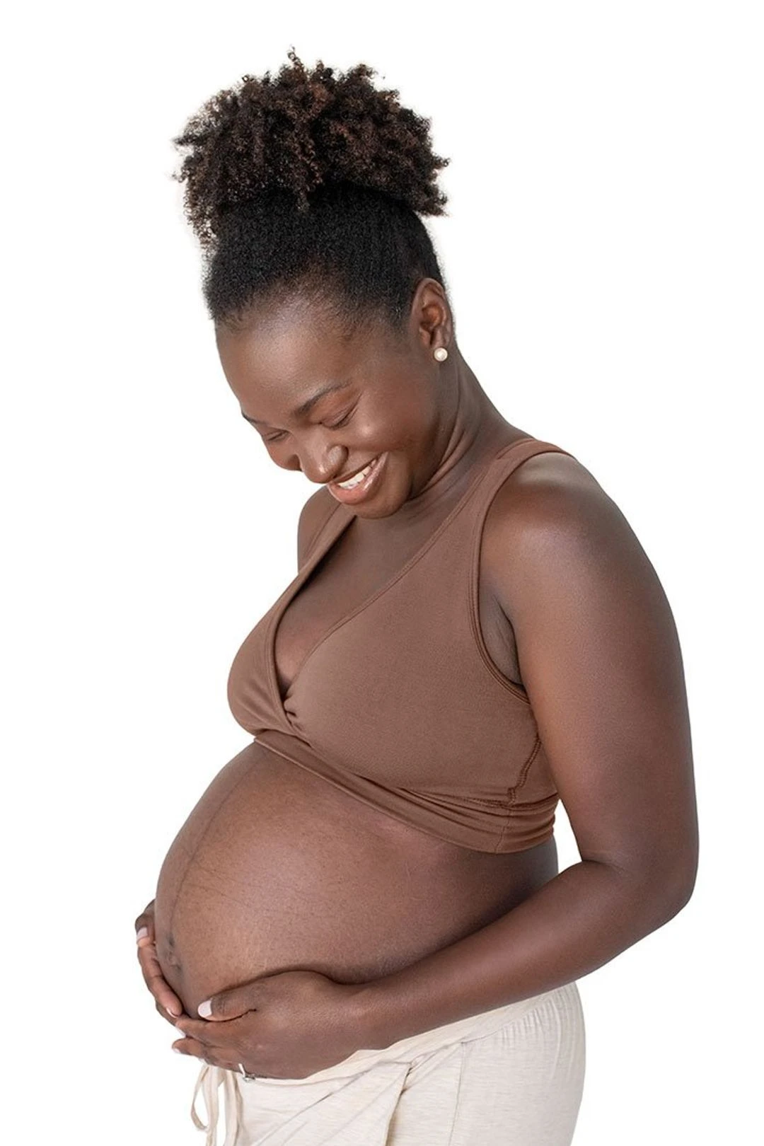 French Terry Racerback Nursing & Sleep Bra | Mocha 4 French Terry Racerback Nursing & Sleep Bra | Mocha - Image 2