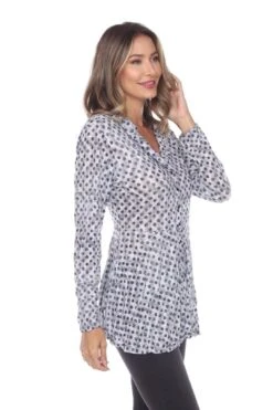 Sadie Shirt - Black Dots -Layer Outfit 28342236643417 3