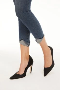 GOOD WAIST CROP TACKED HEM | BLUE677 -Layer Outfit 28350298456147 6