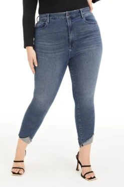 GOOD WAIST CROP TACKED HEM | BLUE677 -Layer Outfit 28350298685523 8