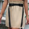 Womens Belt Straight High Waist Skirt -Layer Outfit 28350388994109 1