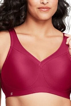 Glamorise Sport Versatile Support Bra Ruby Red 1006 -Layer Outfit 28373879980141 4