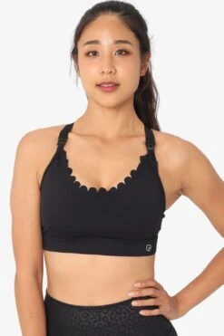 Lucie - HIIT Scalloped High Impact Nursing Sports Bra (Noir)