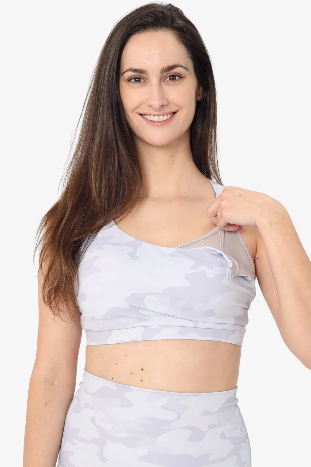 Venice 2 Ultimate Support Full Coverage Nursing & Pumping Sports Bra (White Camo) 10 Venice 2 Ultimate Support Full Coverage Nursing & Pumping Sports Bra (White Camo) - Image 8