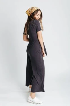 The Zachary Ribbed Jumpsuit In Navy -Layer Outfit 28400701341799 3