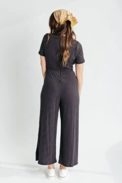 The Zachary Ribbed Jumpsuit In Navy -Layer Outfit 28400701407335 4