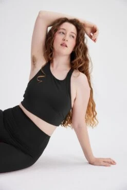 Black FLOAT Longline Racerback Bra