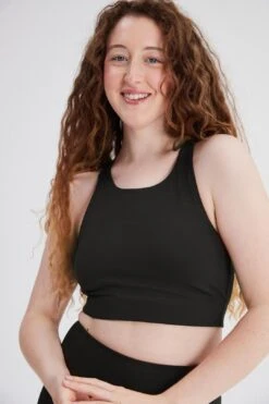 Black FLOAT Longline Racerback Bra -Layer Outfit 28424455487551 4