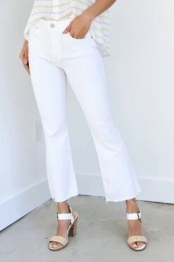 Canyon Distressed Hem Crop Flare Denim -Layer Outfit 28424759574586 4