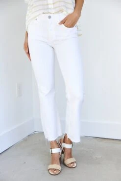 Canyon Distressed Hem Crop Flare Denim -Layer Outfit 28424759738426 3