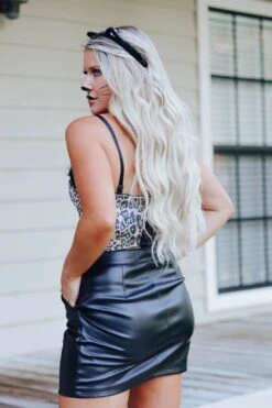 Franci Faux Leather Mini Skirt -Layer Outfit 28453920145495 4