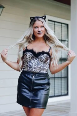 Franci Faux Leather Mini Skirt -Layer Outfit 28453920374871 6