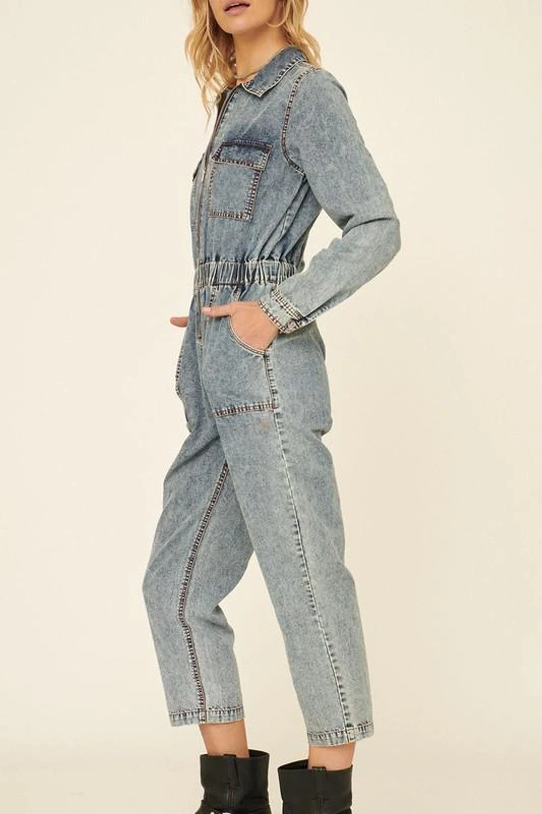 Jane Cropped Pocket Jumpsuit 4 Jane Cropped Pocket Jumpsuit - Image 2