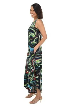 Swirling Ripples Sleeveless Wide Leg Jumpsuit -Layer Outfit 28499324502088 3