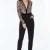 Deep V Neck Sequin Embroidered Jumpsuit -Layer Outfit 28504636752008 1
