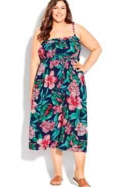 Jill Strappy Jumpsuit - Navy Floral