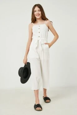 Sleeveless Textured Jumpsuit -Layer Outfit 28531340410977 5