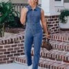 Diana Sleeveless Jumpsuit - Denim -Layer Outfit 28533245280343 1
