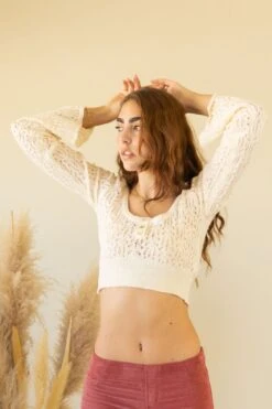Our Love Bell Sleeve Crop Top