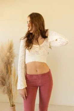 Our Love Bell Sleeve Crop Top -Layer Outfit 28533969354891 3