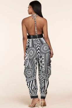 Chic Tribal Print Jumpsuit -Layer Outfit 28544656408689 3