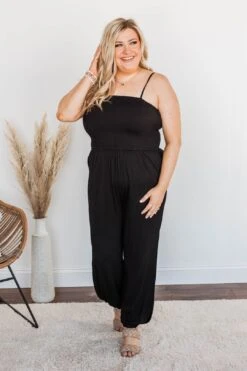 Jumping For Joy Jumpsuit- Black -Layer Outfit 28595243647048 4
