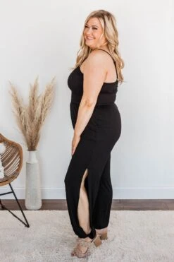 Jumping For Joy Jumpsuit- Black -Layer Outfit 28595243679816 7