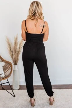 Jumping For Joy Jumpsuit- Black -Layer Outfit 28595245056072 10