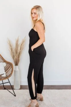 Jumping For Joy Jumpsuit- Black -Layer Outfit 28595246268488 9