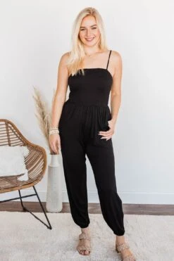 Jumping For Joy Jumpsuit- Black -Layer Outfit 28595246366792 3