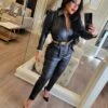 SALMA FAUX LEATHER JUMPSUIT -Layer Outfit 28603327414335 1