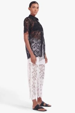 Staud PALLAS LACE TOP | BLACK -Layer Outfit 28608150470829 4