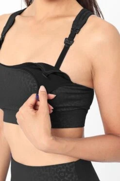 Chloé 4 Running Nursing & Pumping Sports Bra (Black Cloud) -Layer Outfit 28615296581750 15