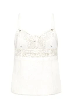 Spell Basic Linen Cami // White -Layer Outfit 28616977481811 6