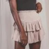 Rare Feelings Ruffle Skirt - Taupe