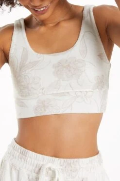 Z Supply - Zoe Floral Tank Bra Bone -Layer Outfit 28664181522515 4