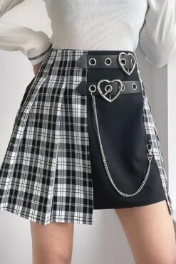 Fashion High Waist Pleated Skirt PN3726 -Layer Outfit 28681459892380 2