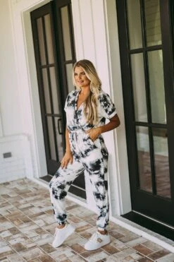 Emmy Tie Dye Jogger Jumpsuit -Layer Outfit 28720276537413 4