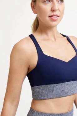 My Heart Is Sweet Sports Bra In Admiral Navy -Layer Outfit 28780055167156 3
