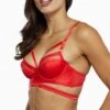 Playful Promises Madeleine Red Bondage Bra