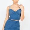 Stone Point Denim Cami Top & Skirts Set
