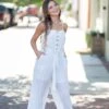 Ivory Textured Smocked Jumpsuit 2 Ivory Textured Smocked Jumpsuit -Layer Outfit 28823653679292 1
