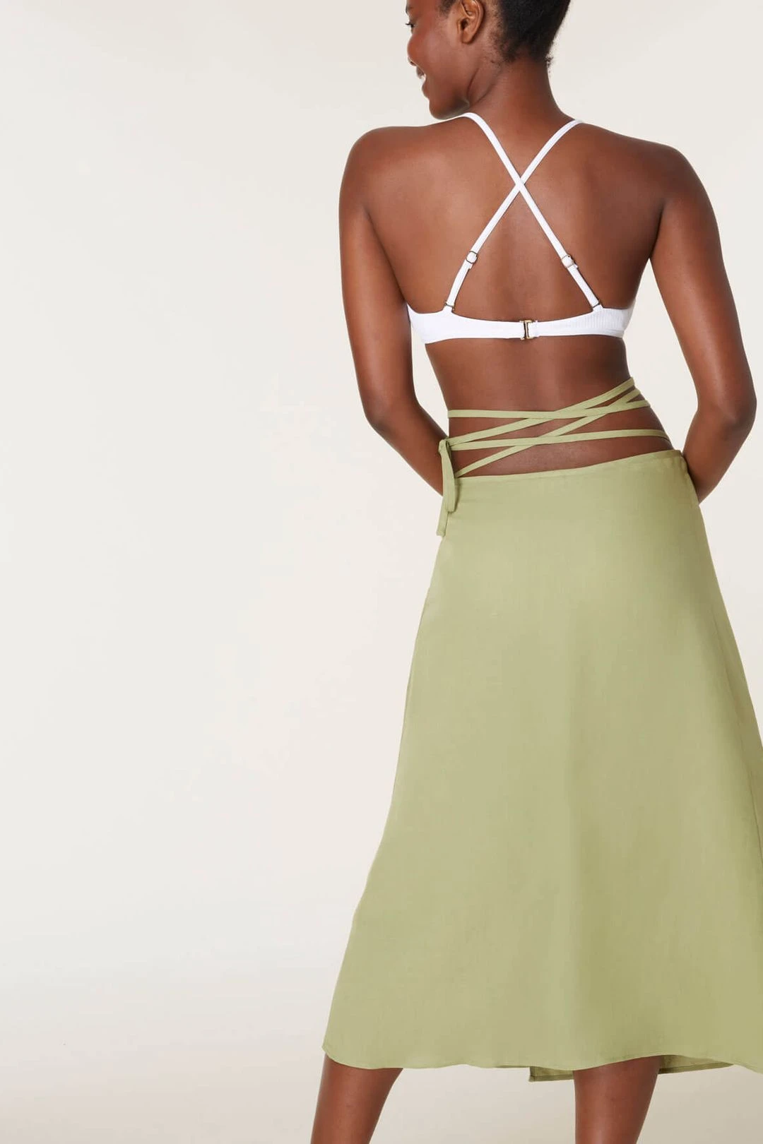 The Tavira Skirt - Linen - Ivy 5 The Tavira Skirt - Linen - Ivy - Image 3