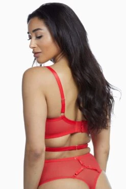 Playful Promises Madeleine Red Bondage Bra -Layer Outfit 28827951857712 11